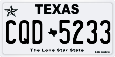 TX license plate CQD5233