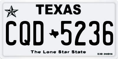 TX license plate CQD5236