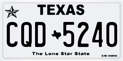 TX license plate CQD5240