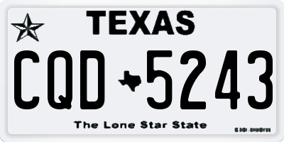 TX license plate CQD5243