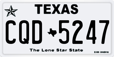 TX license plate CQD5247