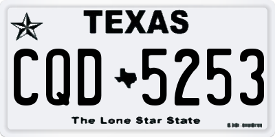 TX license plate CQD5253
