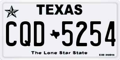 TX license plate CQD5254