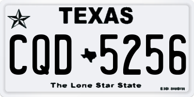 TX license plate CQD5256