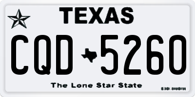 TX license plate CQD5260