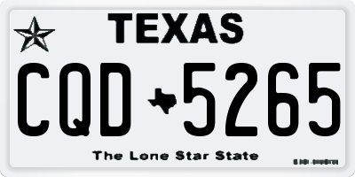 TX license plate CQD5265