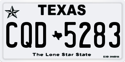 TX license plate CQD5283