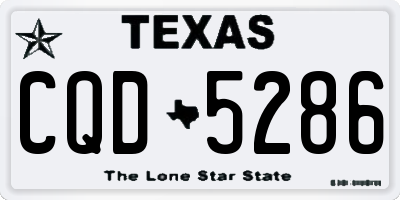 TX license plate CQD5286