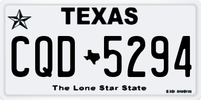 TX license plate CQD5294