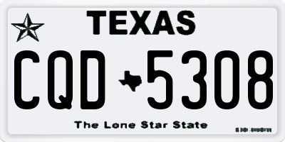 TX license plate CQD5308