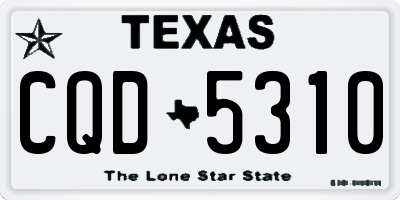 TX license plate CQD5310