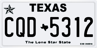 TX license plate CQD5312