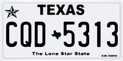 TX license plate CQD5313