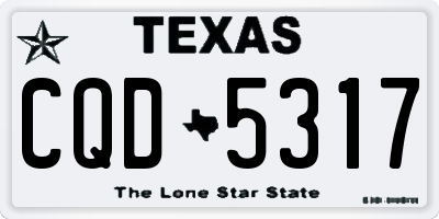 TX license plate CQD5317