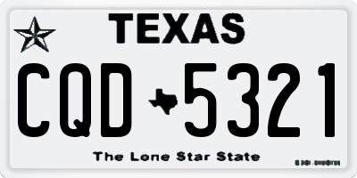 TX license plate CQD5321