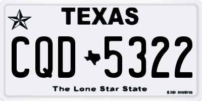 TX license plate CQD5322