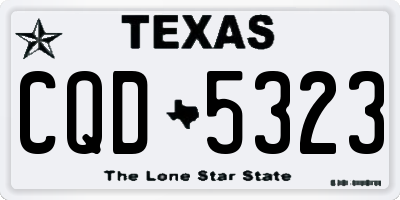 TX license plate CQD5323