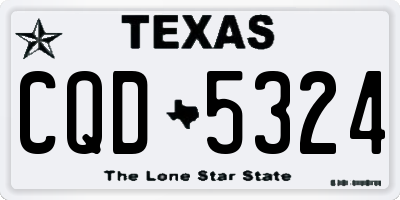 TX license plate CQD5324