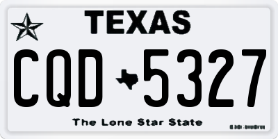 TX license plate CQD5327