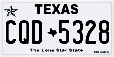 TX license plate CQD5328
