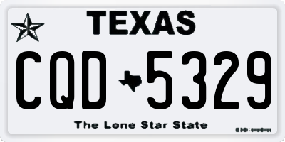 TX license plate CQD5329