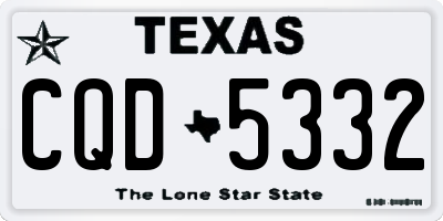 TX license plate CQD5332