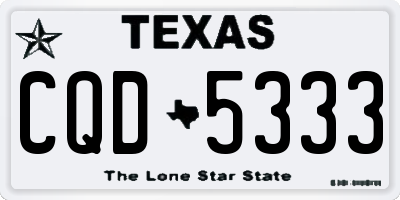 TX license plate CQD5333