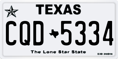 TX license plate CQD5334