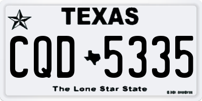 TX license plate CQD5335