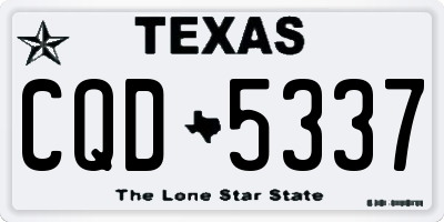 TX license plate CQD5337