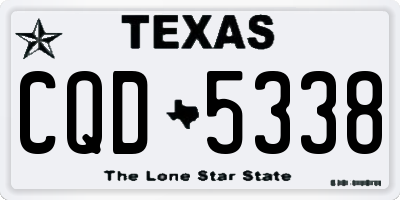 TX license plate CQD5338