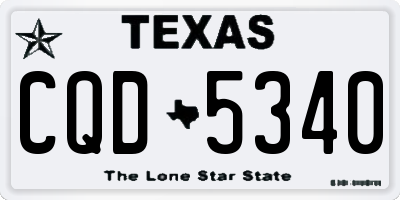 TX license plate CQD5340