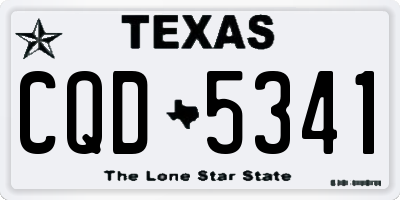 TX license plate CQD5341