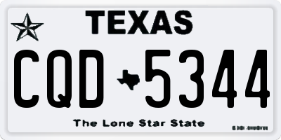 TX license plate CQD5344