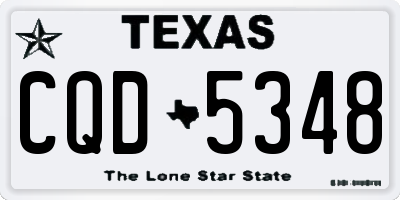 TX license plate CQD5348