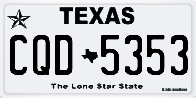 TX license plate CQD5353