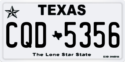 TX license plate CQD5356
