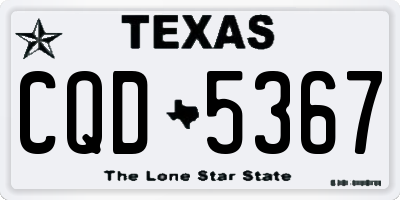TX license plate CQD5367