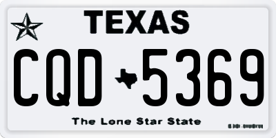 TX license plate CQD5369