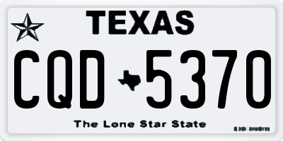 TX license plate CQD5370