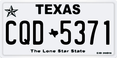 TX license plate CQD5371