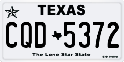 TX license plate CQD5372
