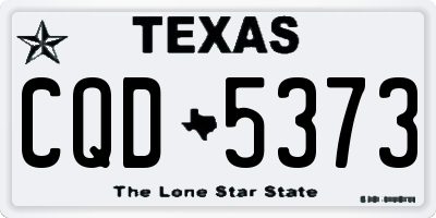 TX license plate CQD5373