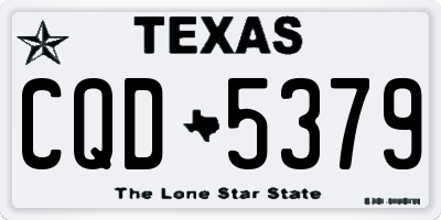 TX license plate CQD5379