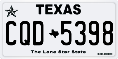 TX license plate CQD5398