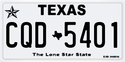 TX license plate CQD5401