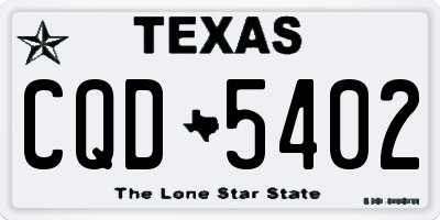 TX license plate CQD5402