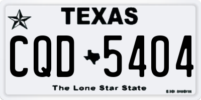TX license plate CQD5404