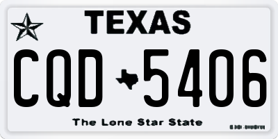 TX license plate CQD5406