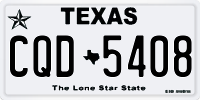 TX license plate CQD5408